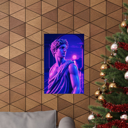 Vaporwave Greek Statue - Gaming Culture Art Print (Matte Poster) - Moikas