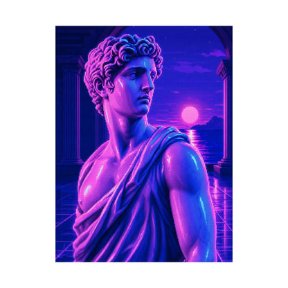 Vaporwave Greek Statue - Gaming Culture Art Print (Matte Poster) - Moikas