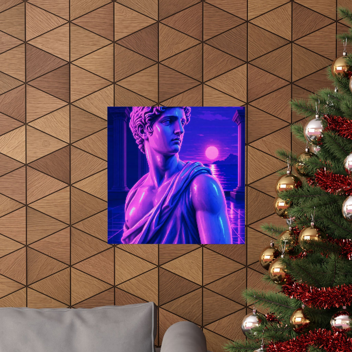 Vaporwave Greek Statue - Gaming Culture Art Print (Matte Poster) - Moikas