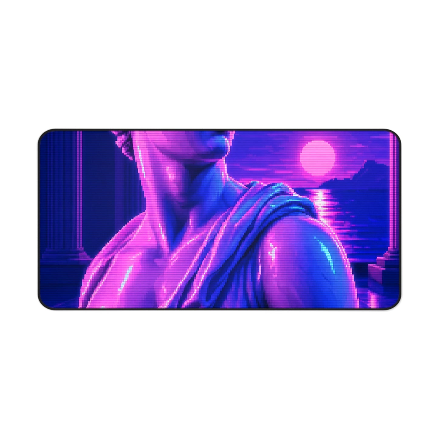 Vaporwave Greek Statue - Gaming Culture Gaming Desk Mat - Moikas