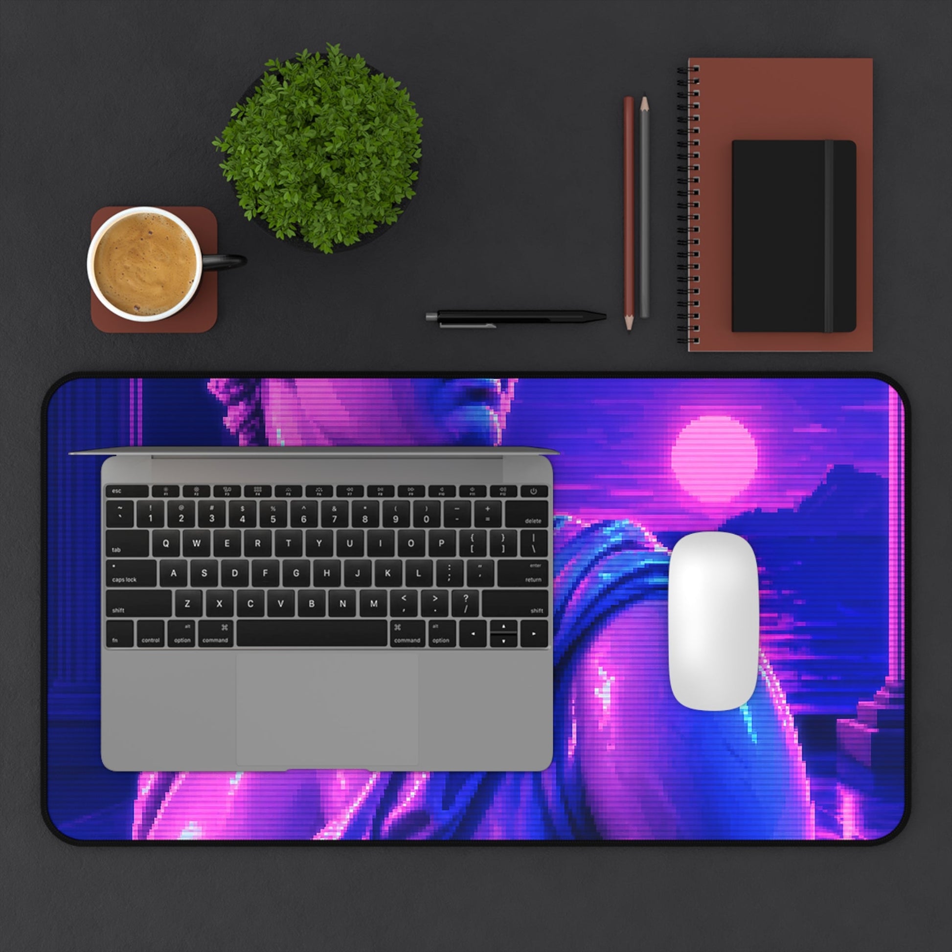 Vaporwave Greek Statue - Gaming Culture Gaming Desk Mat - Moikas
