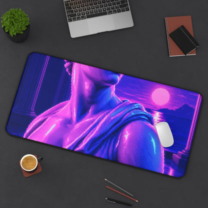 Vaporwave Greek Statue - Gaming Culture Gaming Desk Mat - Moikas