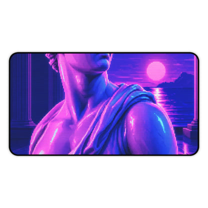 Vaporwave Greek Statue - Gaming Culture Gaming Desk Mat - Moikas