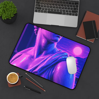 Vaporwave Greek Statue - Gaming Culture Gaming Desk Mat - Moikas