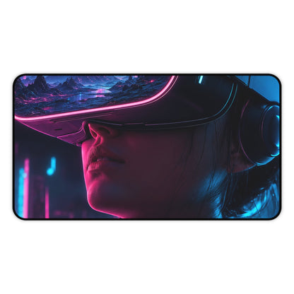 Vr Headset Showing Another World - Gaming Culture Gaming Desk Mat - Moikas