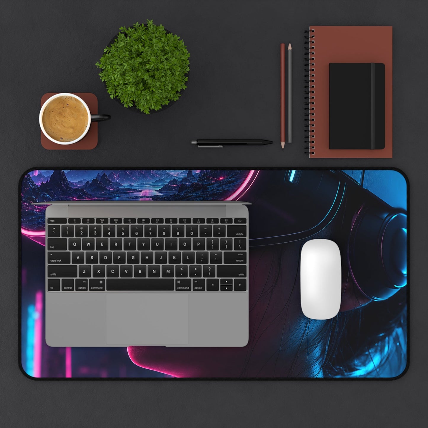 Vr Headset Showing Another World - Gaming Culture Gaming Desk Mat - Moikas