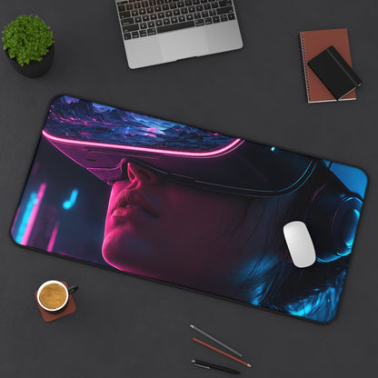 Vr Headset Showing Another World - Gaming Culture Gaming Desk Mat - Moikas