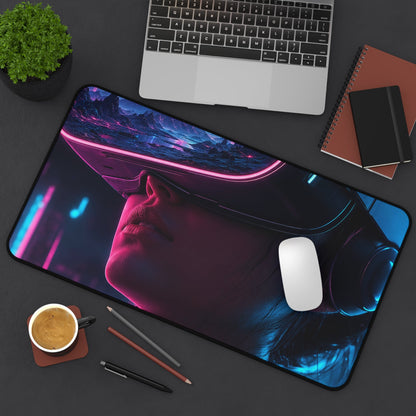 Vr Headset Showing Another World - Gaming Culture Gaming Desk Mat - Moikas