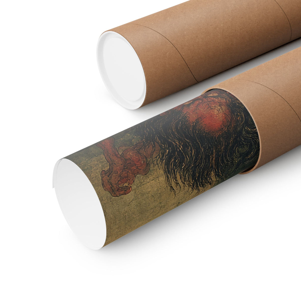 Wanyudo Burning Wheel With Face - Japanese Mythology Art Print (Matte Poster) - Moikas