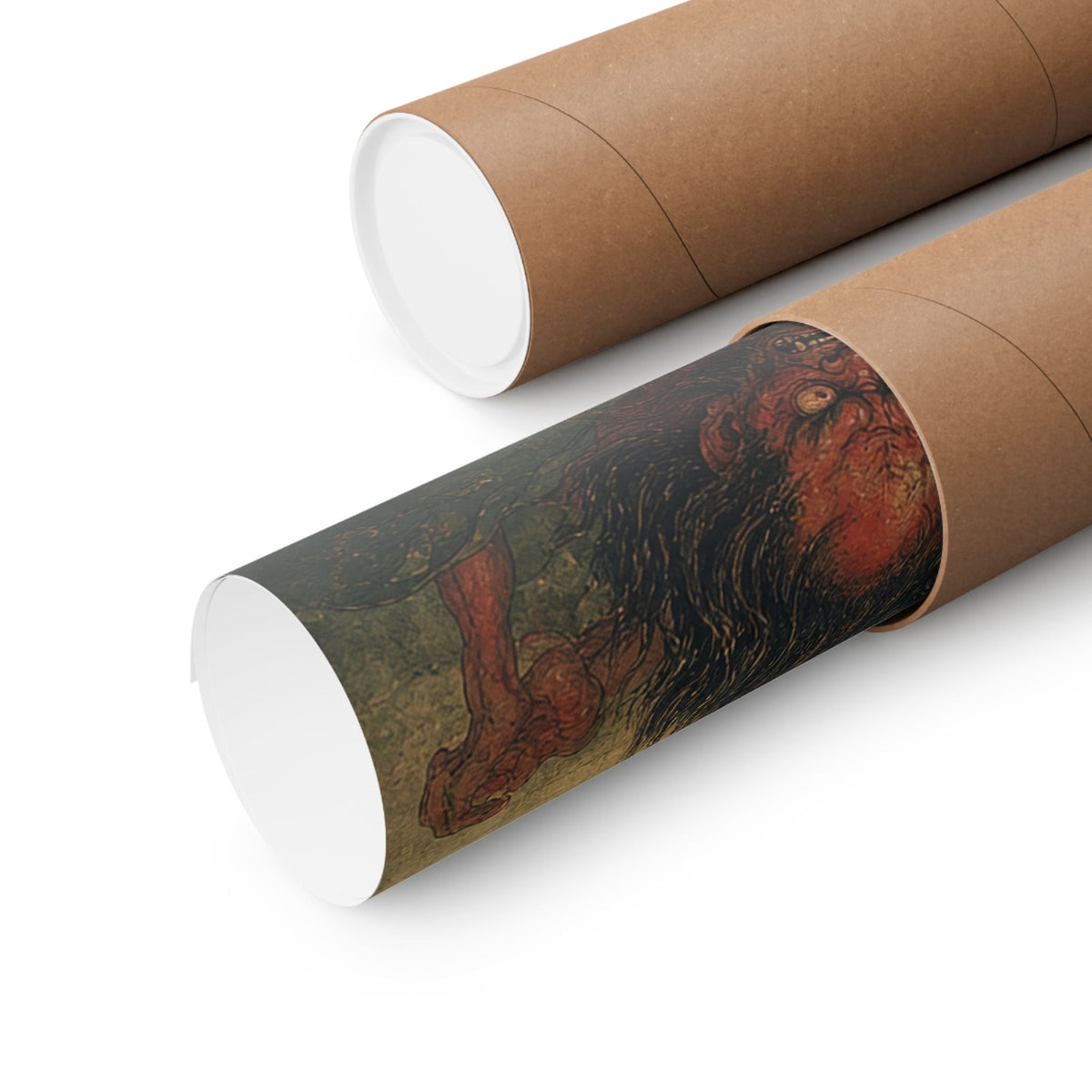Wanyudo Burning Wheel With Face - Japanese Mythology Art Print (Matte Poster) - Moikas