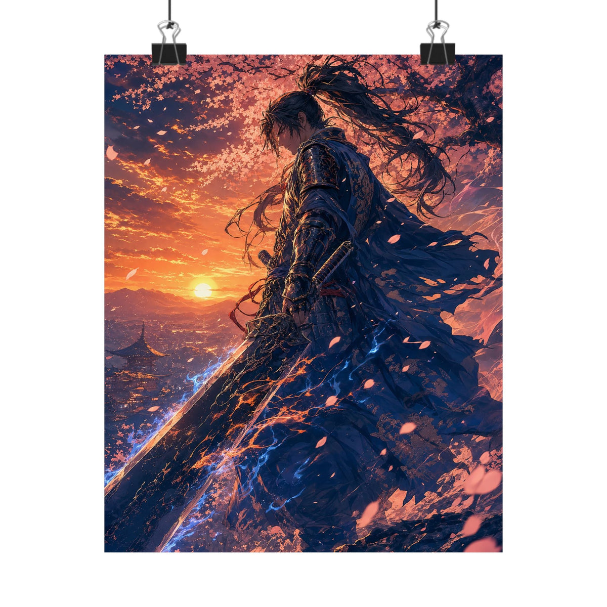 Warrior With Massive Sword - Anime Manga Art Print (Matte Poster) - Moikas