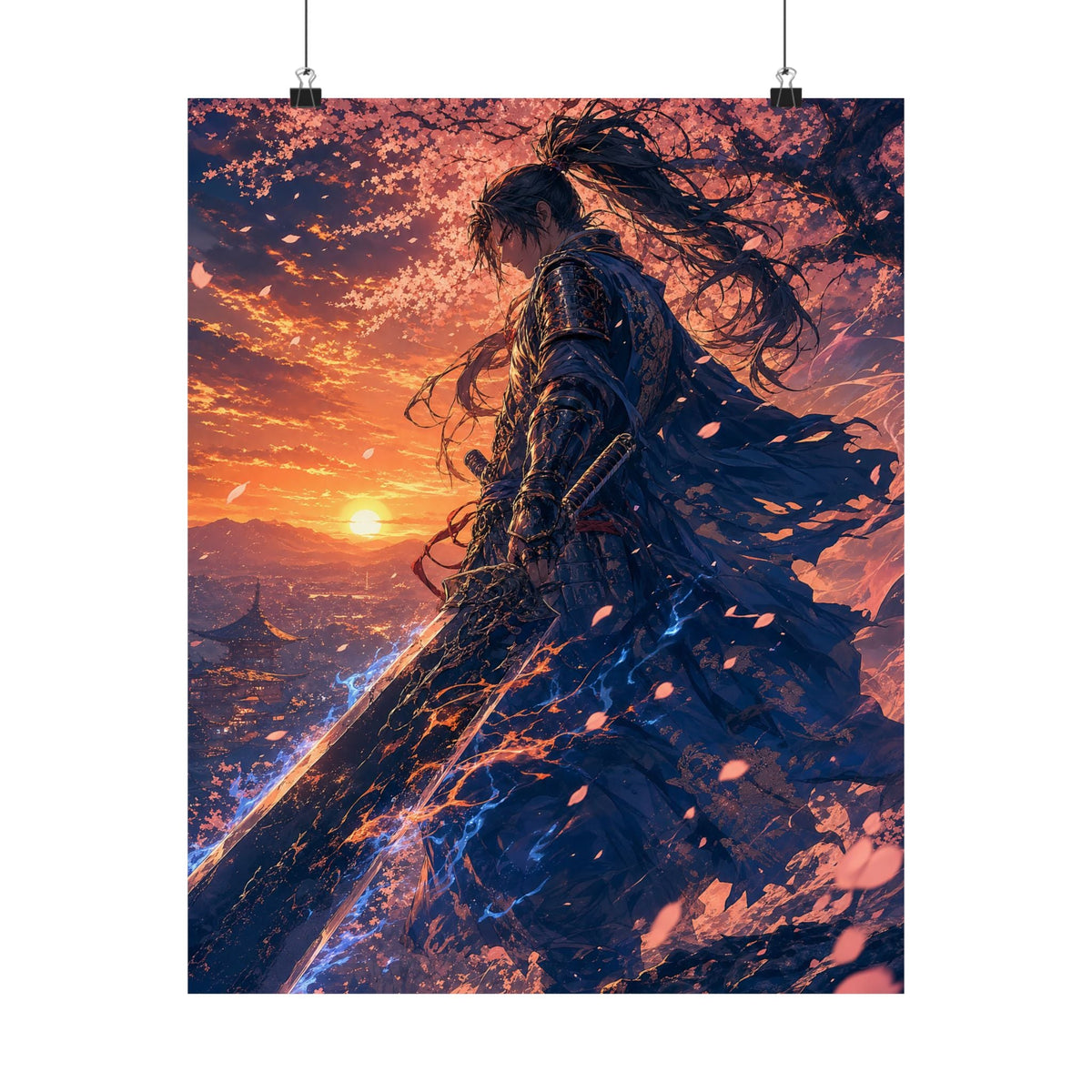 Warrior With Massive Sword - Anime Manga Art Print (Matte Poster) - Moikas