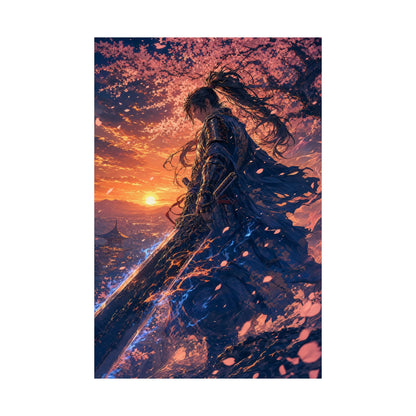 Warrior With Massive Sword - Anime Manga Art Print (Matte Poster) - Moikas