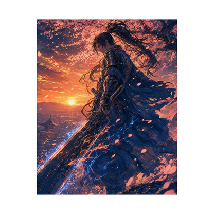Warrior With Massive Sword - Anime Manga Art Print (Matte Poster) - Moikas