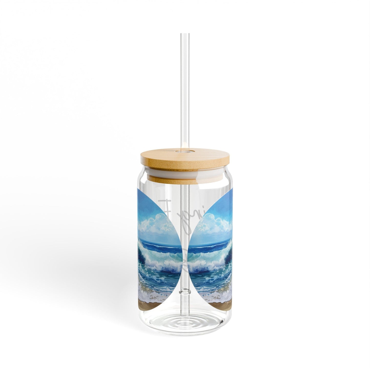 Waving From The Beach | Glass Sipper (16oz) - Moikas