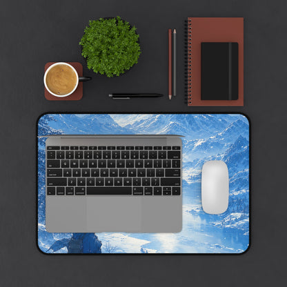 Winter Landscape With Lone Traveler - Anime Manga Gaming Desk Mat - Moikas