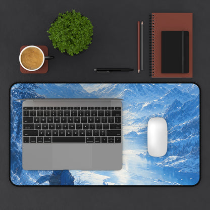 Winter Landscape With Lone Traveler - Anime Manga Gaming Desk Mat - Moikas