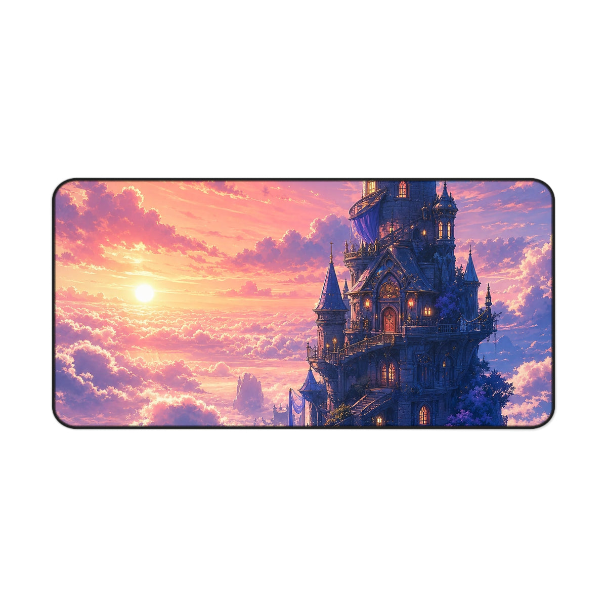 Wizard Tower In The Clouds - Anime Manga Gaming Desk Mat - Moikas