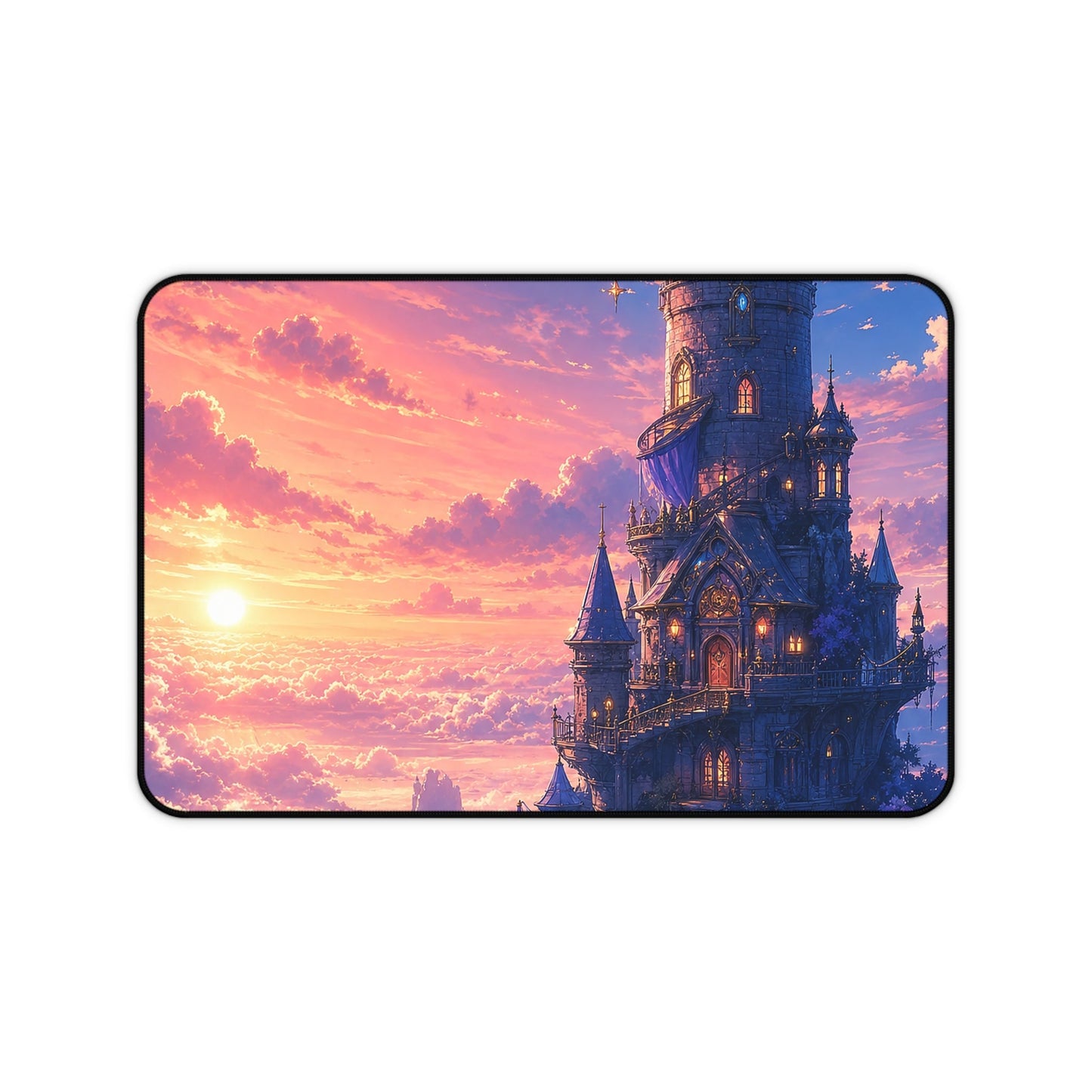Wizard Tower In The Clouds - Anime Manga Gaming Desk Mat - Moikas