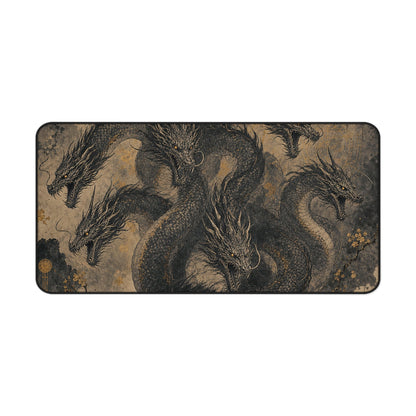 Yamatno Orochi Eight-Headed Serpent - Japanese Mythology Gaming Desk Mat - Moikas