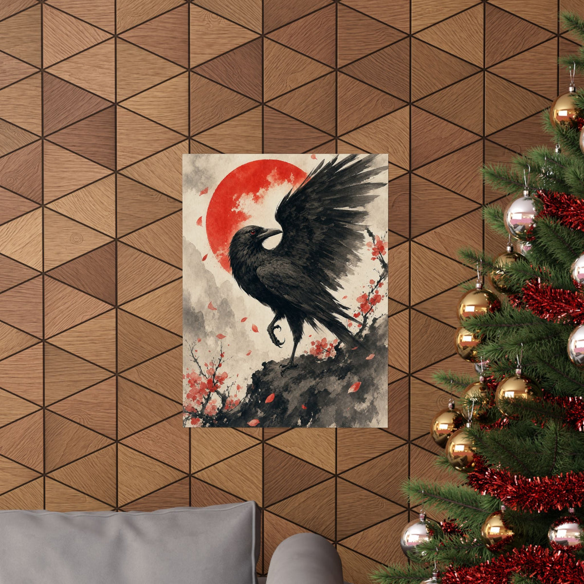 Yatagararu Three-Legged Crow - Japanese Mythology Art Print (Matte Poster) - Moikas