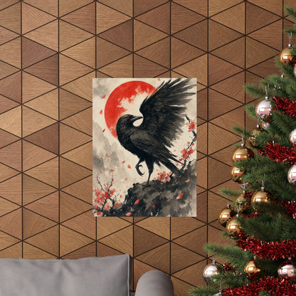 Yatagararu Three-Legged Crow - Japanese Mythology Art Print (Matte Poster) - Moikas