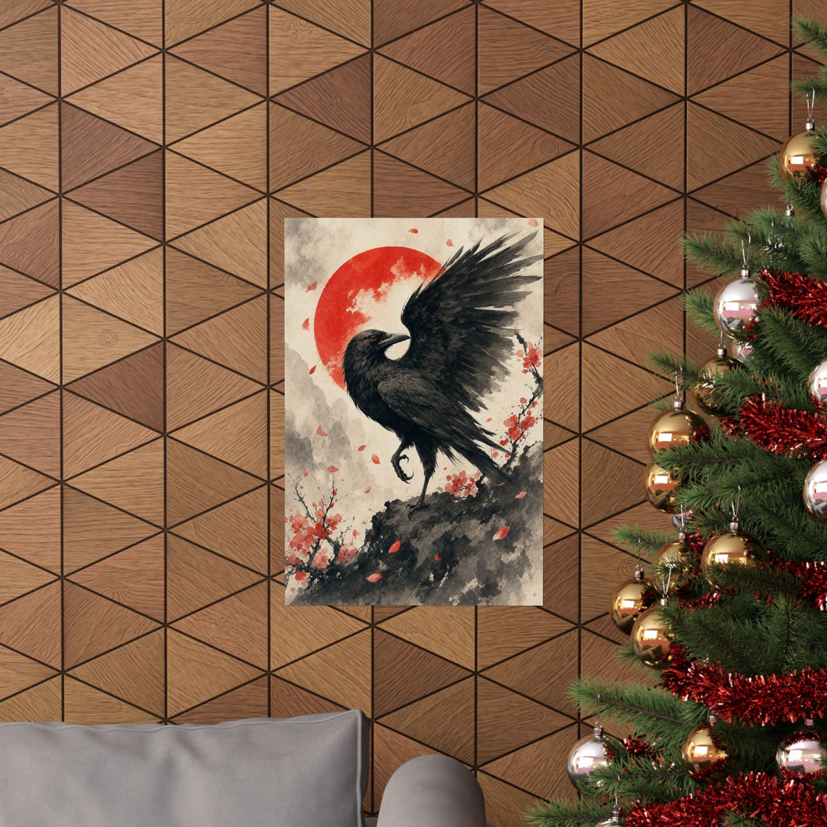 Yatagararu Three-Legged Crow - Japanese Mythology Art Print (Matte Poster) - Moikas