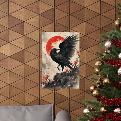 Yatagararu Three-Legged Crow - Japanese Mythology Art Print (Matte Poster) - Moikas