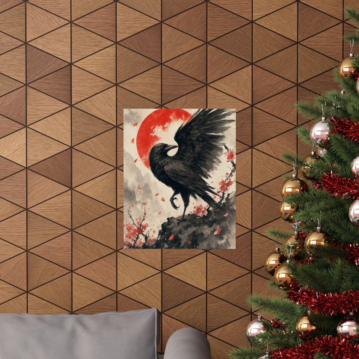 Yatagararu Three-Legged Crow - Japanese Mythology Art Print (Matte Poster) - Moikas