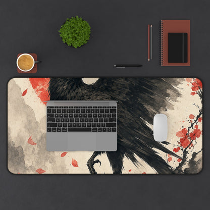 Yatagararu Three-Legged Crow - Japanese Mythology Gaming Desk Mat - Moikas