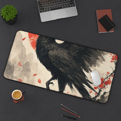 Yatagararu Three-Legged Crow - Japanese Mythology Gaming Desk Mat - Moikas