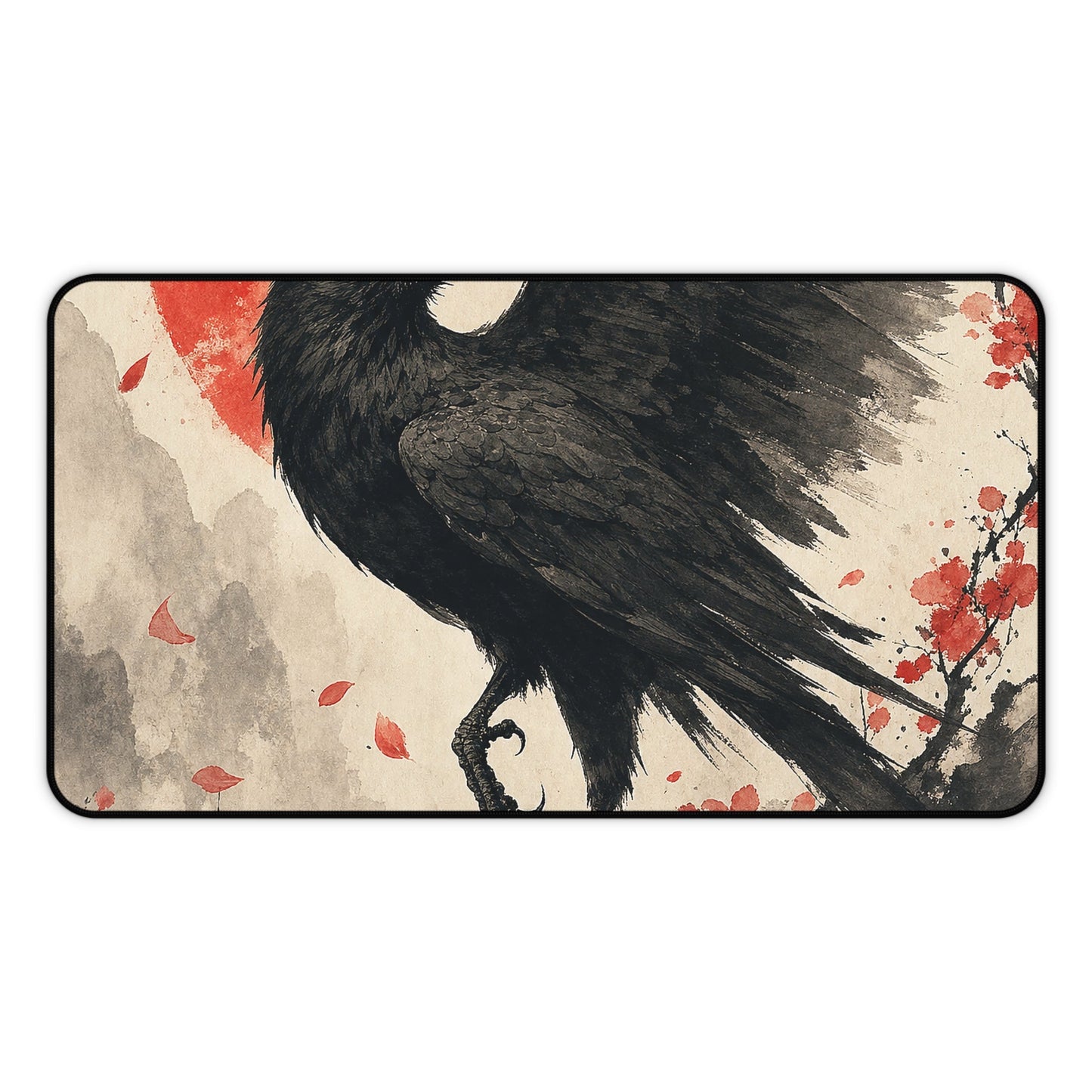 Yatagararu Three-Legged Crow - Japanese Mythology Gaming Desk Mat - Moikas