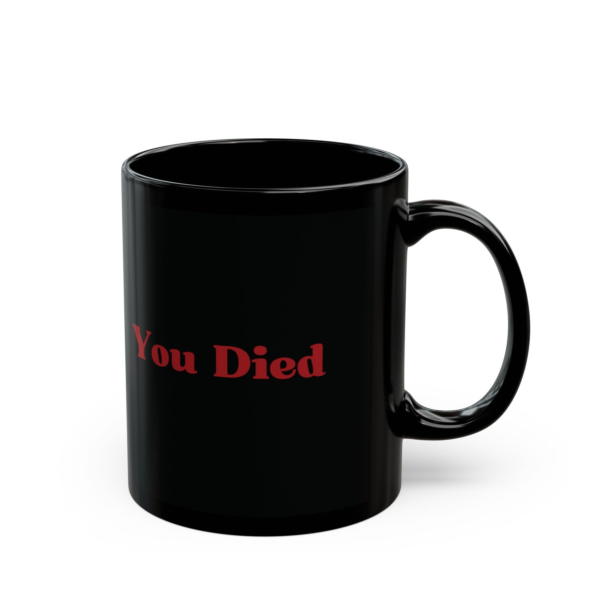 You Died Coffee Mug: Dark Souls & Elden Ring Inspired, Black Mug (11oz, 15oz) - Moikas