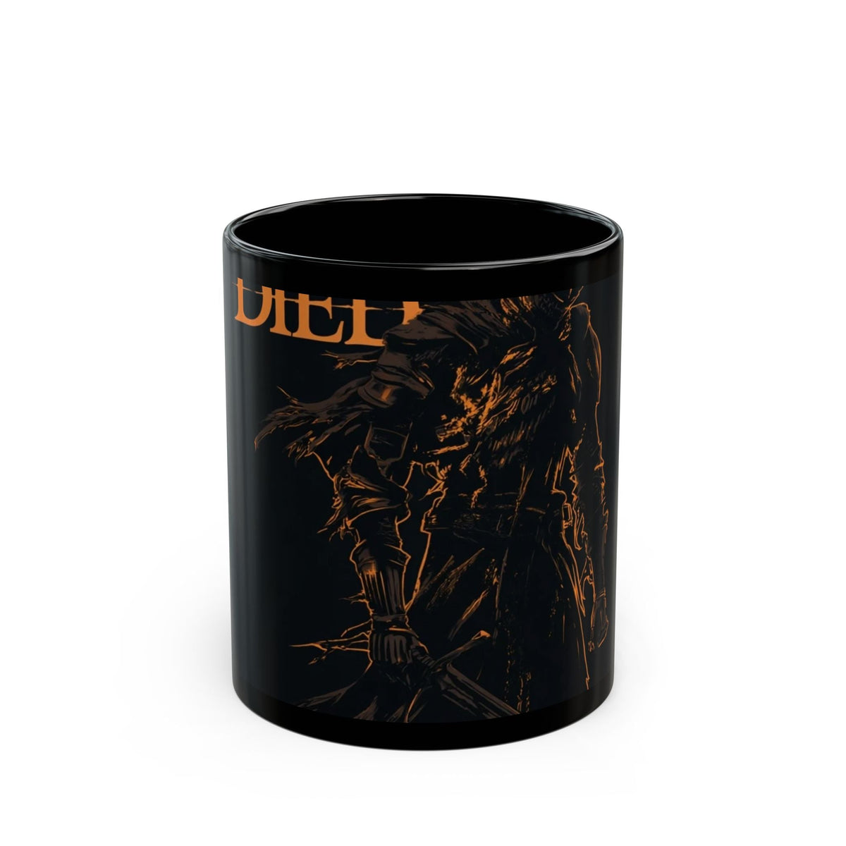 You Died Gaming Mug - Dark Souls Elden Ring Inspired, Black Ceramic 11oz - Moikas