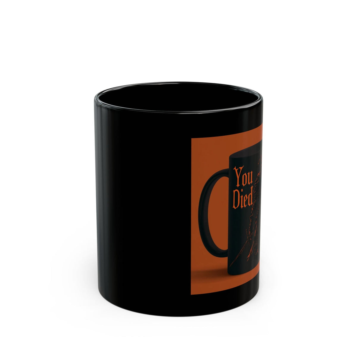 You Died Gaming Mug - Dark Souls Elden Ring Inspired, Black Ceramic 11oz - Moikas