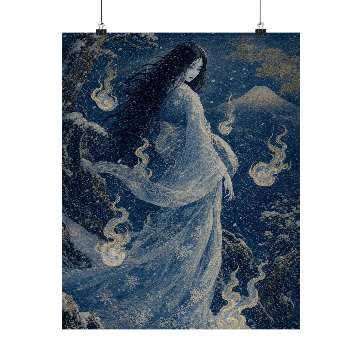 Yuki Onnsnow Womin Blizzard - Japanese Mythology Art Print (Matte Poster) - Moikas