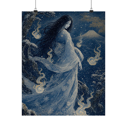 Yuki Onnsnow Womin Blizzard - Japanese Mythology Art Print (Matte Poster) - Moikas