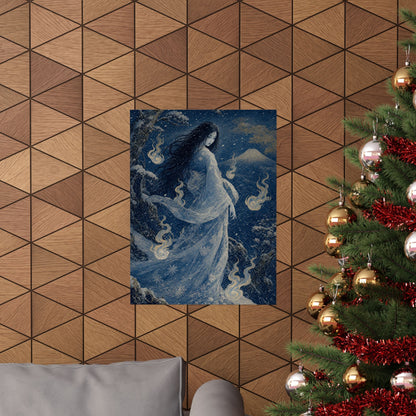 Yuki Onnsnow Womin Blizzard - Japanese Mythology Art Print (Matte Poster) - Moikas