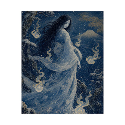 Yuki Onnsnow Womin Blizzard - Japanese Mythology Art Print (Matte Poster) - Moikas