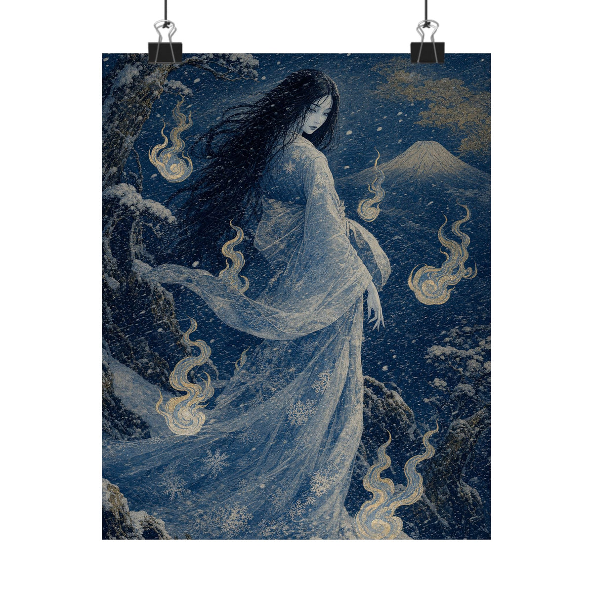 Yuki Onnsnow Womin Blizzard - Japanese Mythology Art Print (Matte Poster) - Moikas