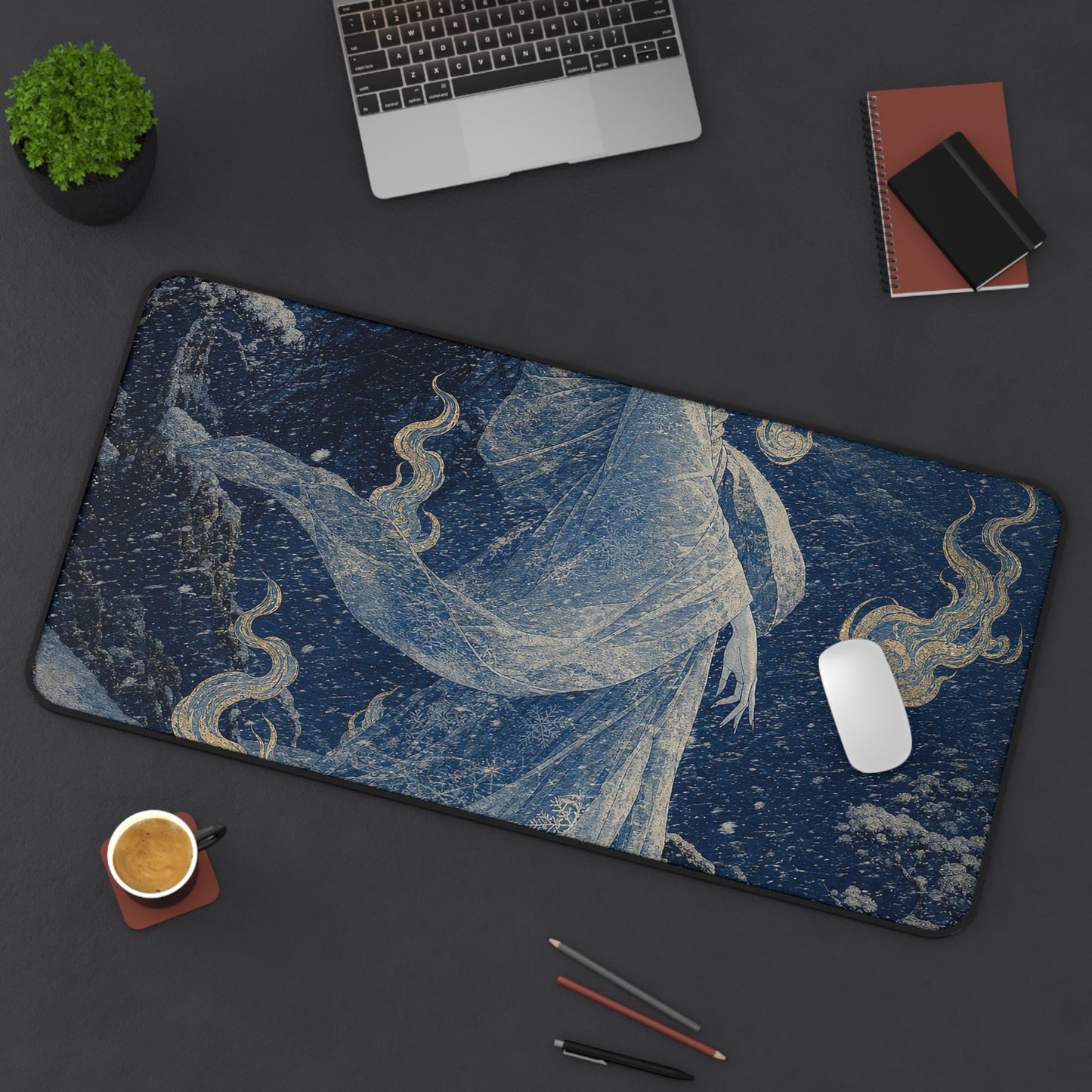 Yuki Onnsnow Womin Blizzard - Japanese Mythology Gaming Desk Mat - Moikas