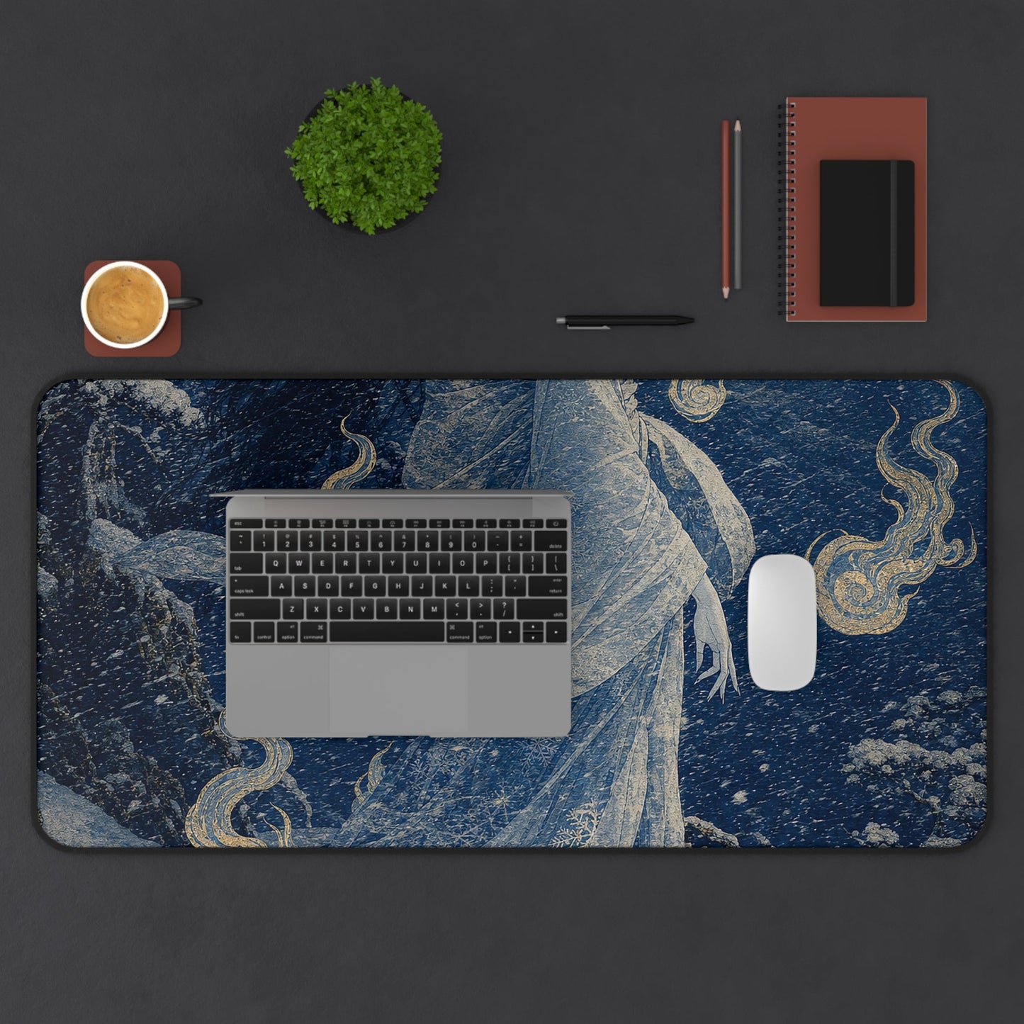 Yuki Onnsnow Womin Blizzard - Japanese Mythology Gaming Desk Mat - Moikas