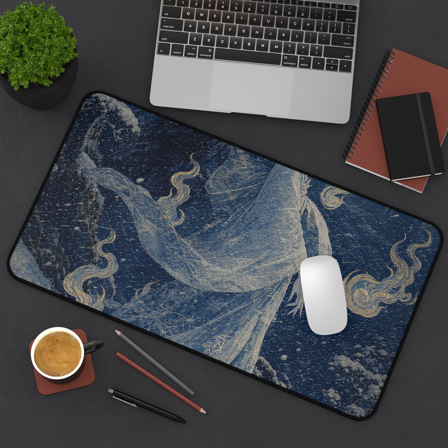 Yuki Onnsnow Womin Blizzard - Japanese Mythology Gaming Desk Mat - Moikas