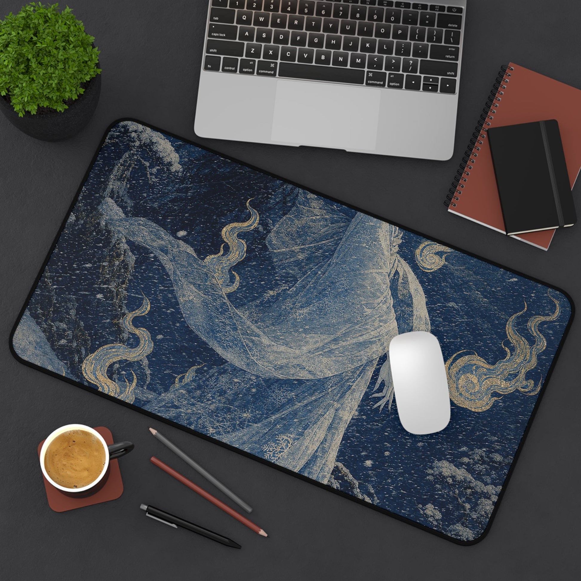 Yuki Onnsnow Womin Blizzard - Japanese Mythology Gaming Desk Mat - Moikas