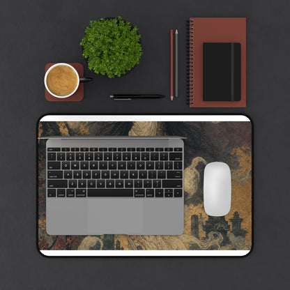 Yurei Ghost In Misty Graveyard - Japanese Mythology Gaming Desk Mat - Moikas