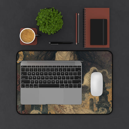 Yurei Ghost In Misty Graveyard - Japanese Mythology Gaming Desk Mat - Moikas