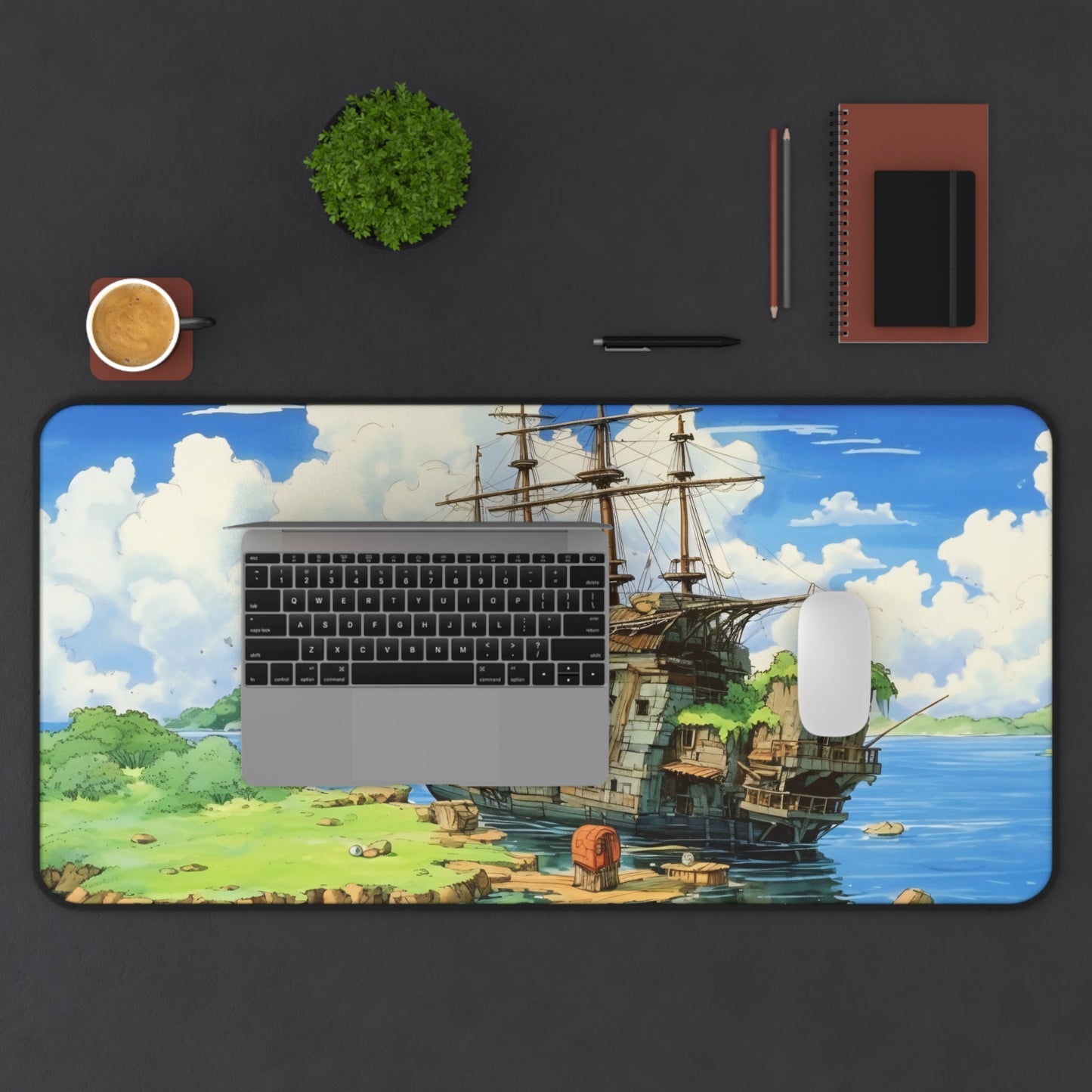 Desk Mat | Anime Pirate Ship Gaming Desk Mat - Moikas