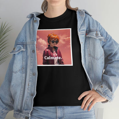 T-Shirt | Calmate, The Anime Girl Shirt, Anime Aesthetic Shirt, Vintage Anime Shirt - Moikas