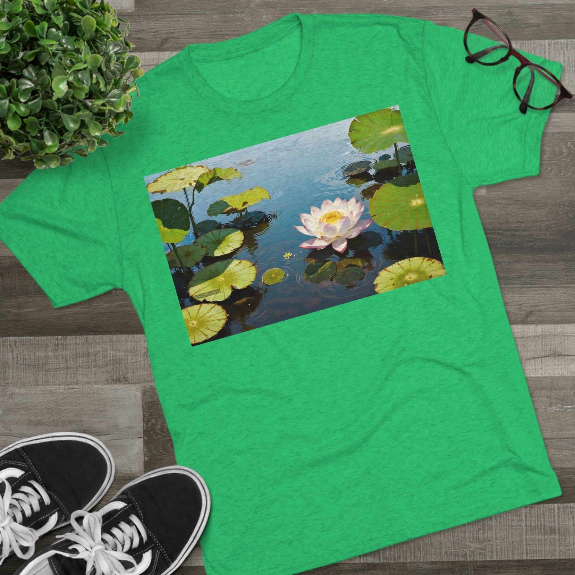T-Shirt | Nature Shirt | Anime Shirt | Lotus Flower Shirt | Premium Unisex Tri-Blend Crew Tee | Moika's Lookout | - Moikas
