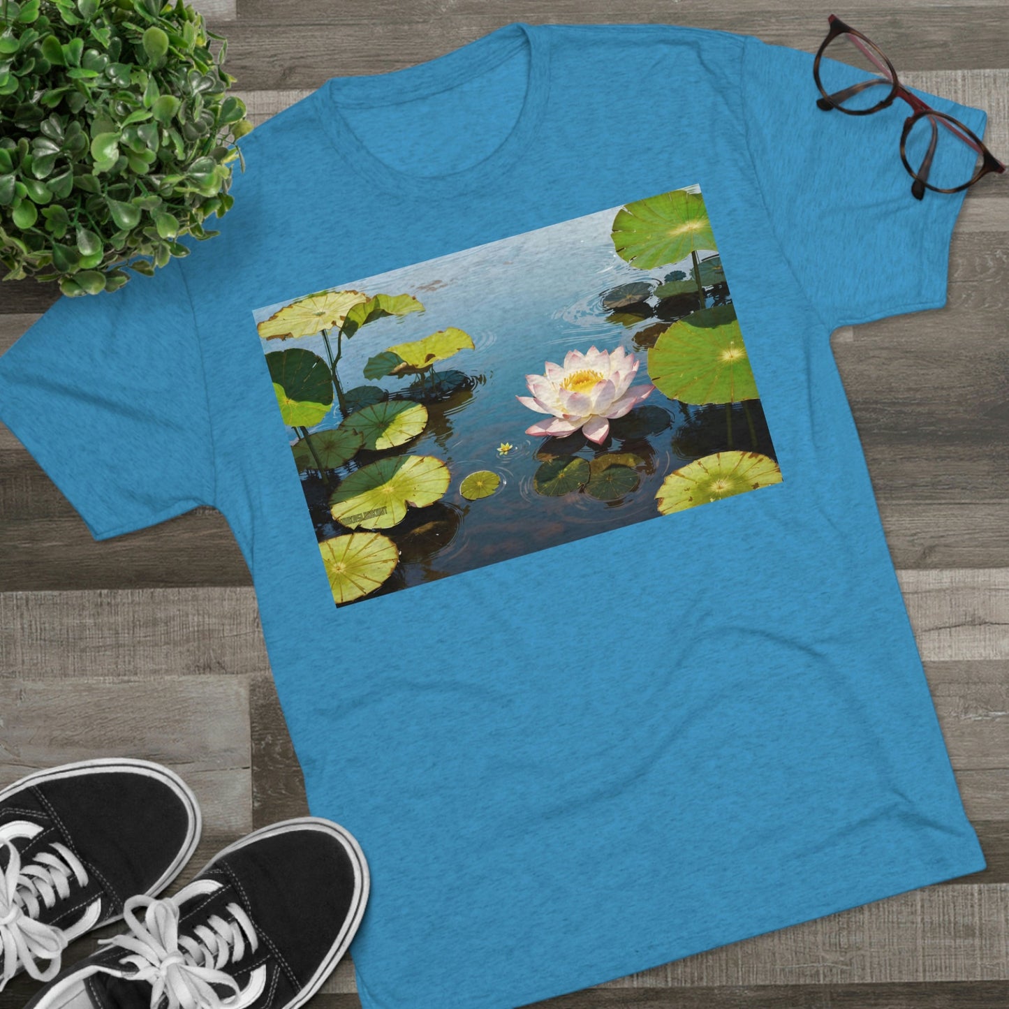 T-Shirt | Nature Shirt | Anime Shirt | Lotus Flower Shirt | Premium Unisex Tri-Blend Crew Tee | Moika's Lookout | - Moikas